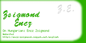 zsigmond encz business card